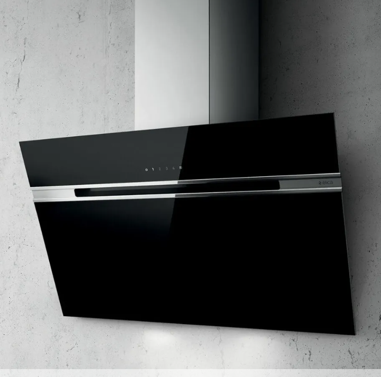 Elica STRIPE BL/A/90/LX Campana de pared cm. 90 - vidrio negro