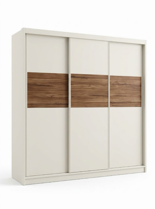 Armario vestidor con puertas correderas bicolor- Diseño Contemporáneo