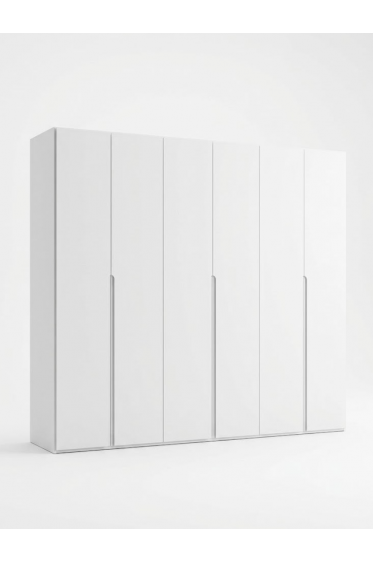 Armario modular blanco mate de seis puertas