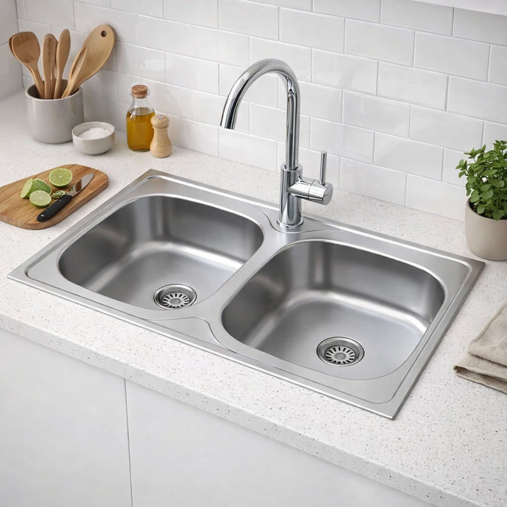 Cata C-2 AG fregadero inox de 2 cubetas, foto 4