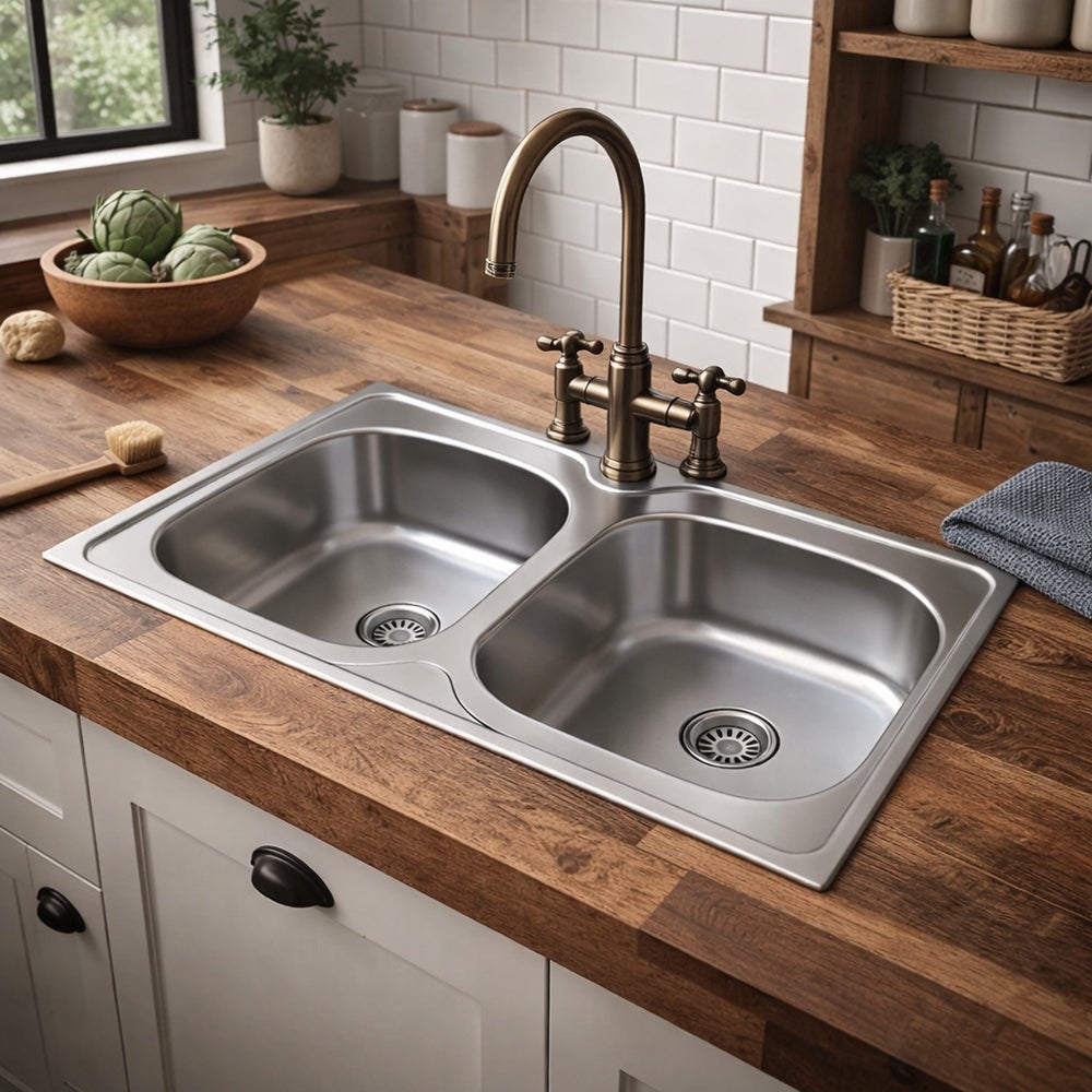 Cata C-2 AG fregadero inox de 2 cubetas, foto 8