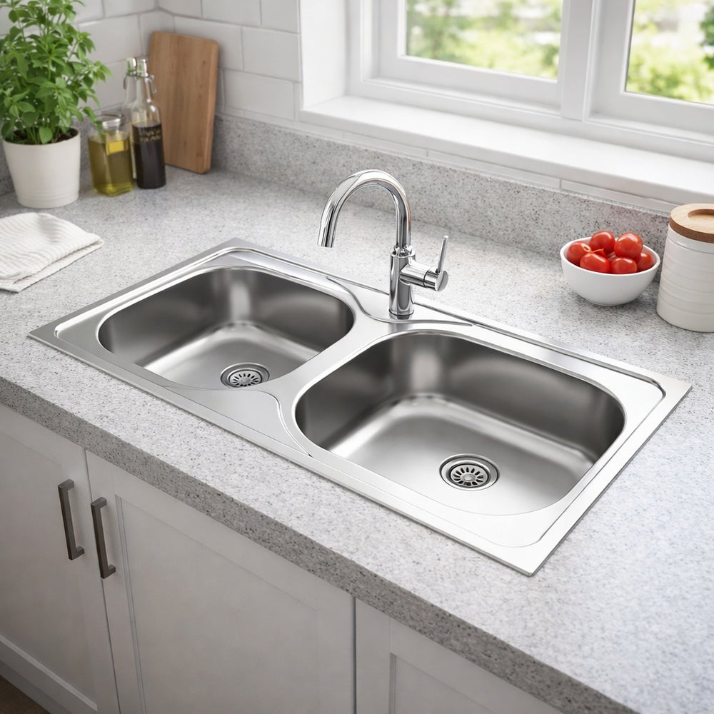 Cata C-2 AG fregadero inox de 2 cubetas, foto 2