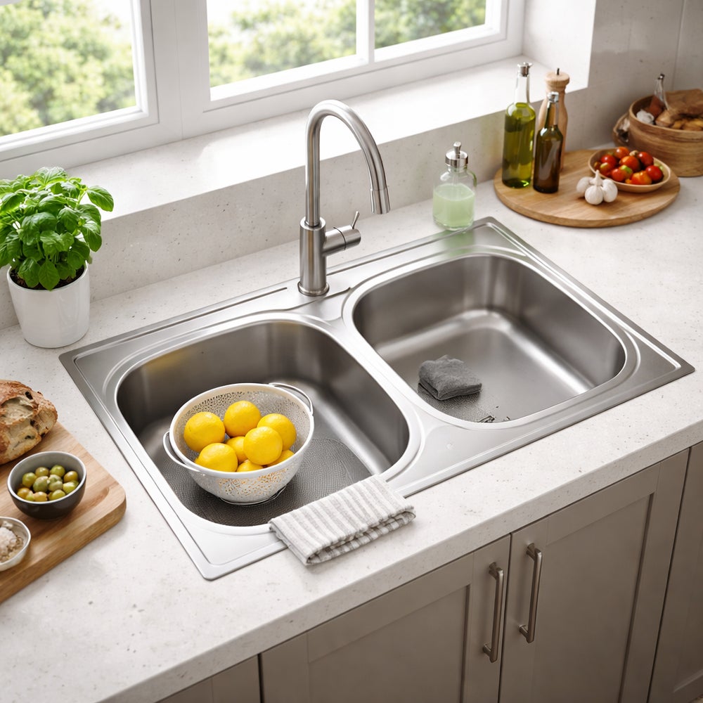 Cata C-2 AG fregadero inox de 2 cubetas, foto 7