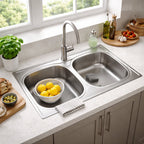 Cata C-2 AG fregadero inox de 2 cubetas, foto 7